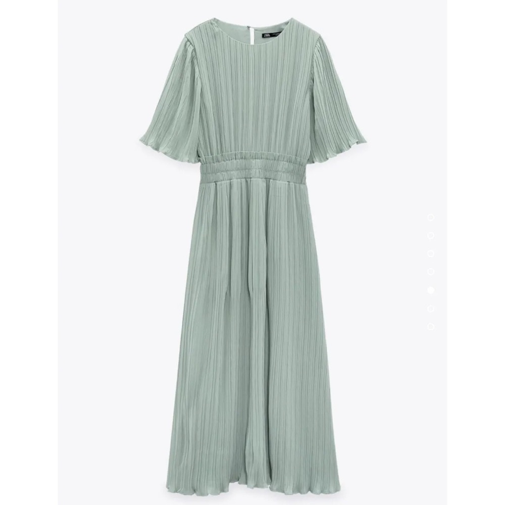 NWT Zara Sea Green Smocked dress